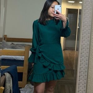 Green Long Sleeve Dress!